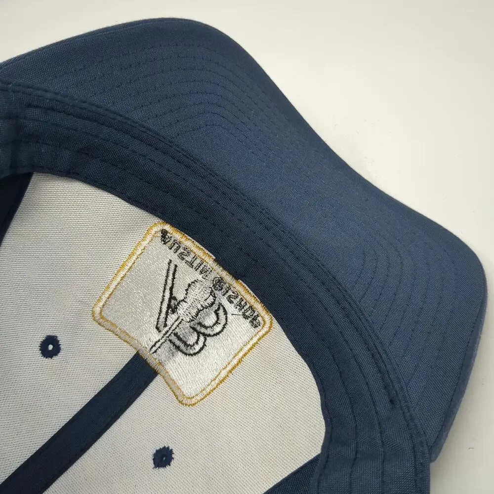 Yupoong Blue Trucker Hat One Size Austin Bishop Guitar Patch Snapback Mesh